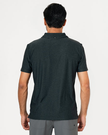 Playera Tipo Polo Jaspe