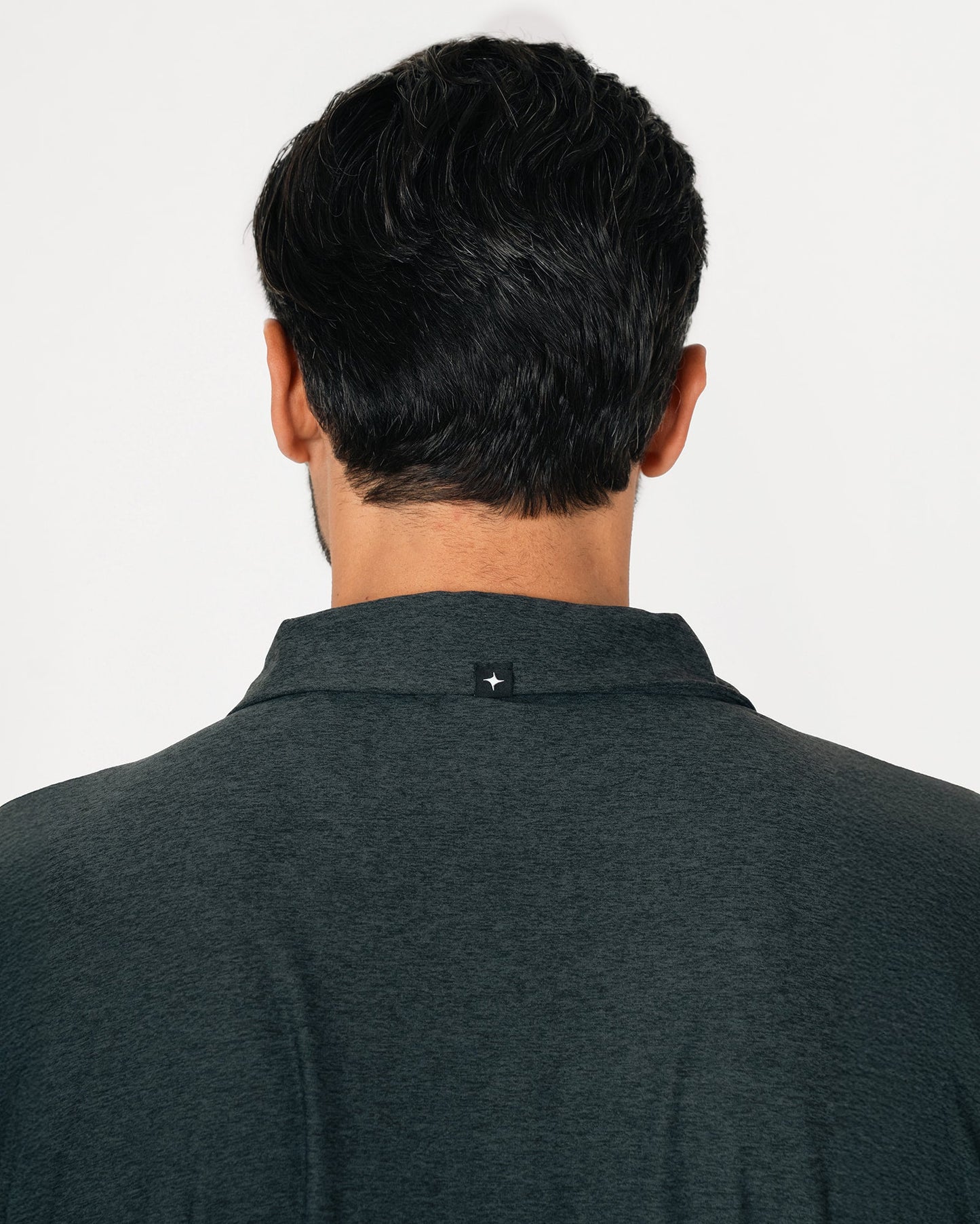 Playera Tipo Polo Jaspe