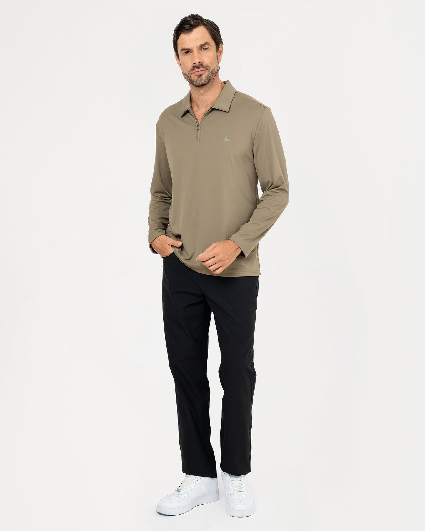 Playera Tipo Polo Obsidiana