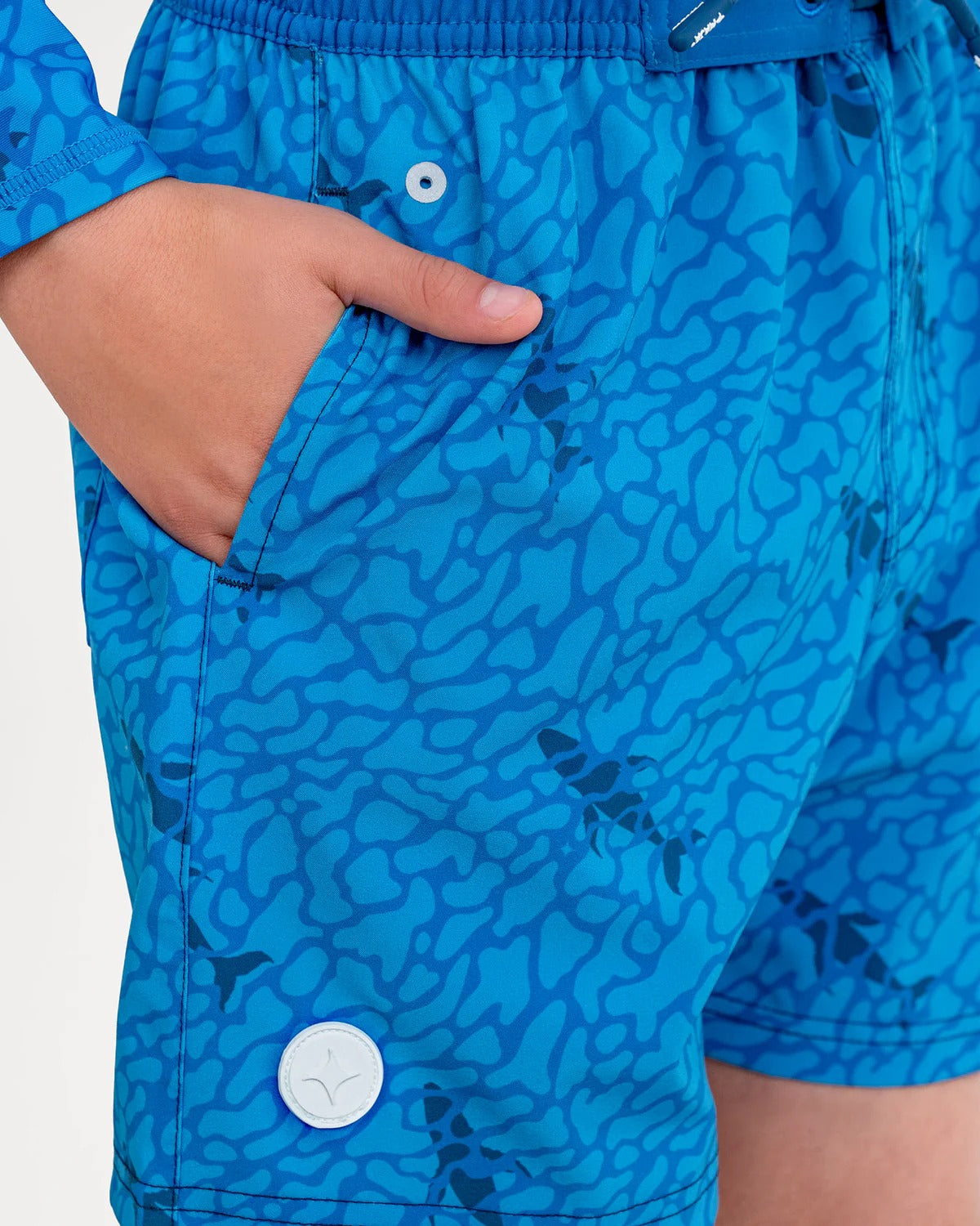 Set Playera Performance y Boardshort Ballena KIDS